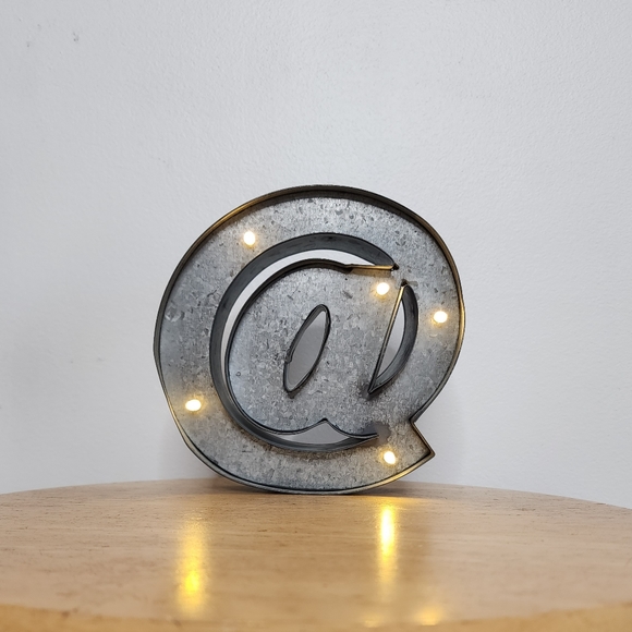 Retro Industrial Style Mini 6" Marquee Light @ Symbol - Picture 5 of 7